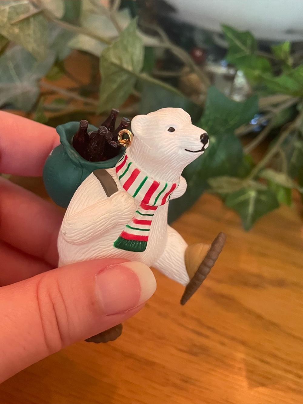 Vintage Coca Cola Polar Bear Collection North Pole Delivery Christmas Ornament